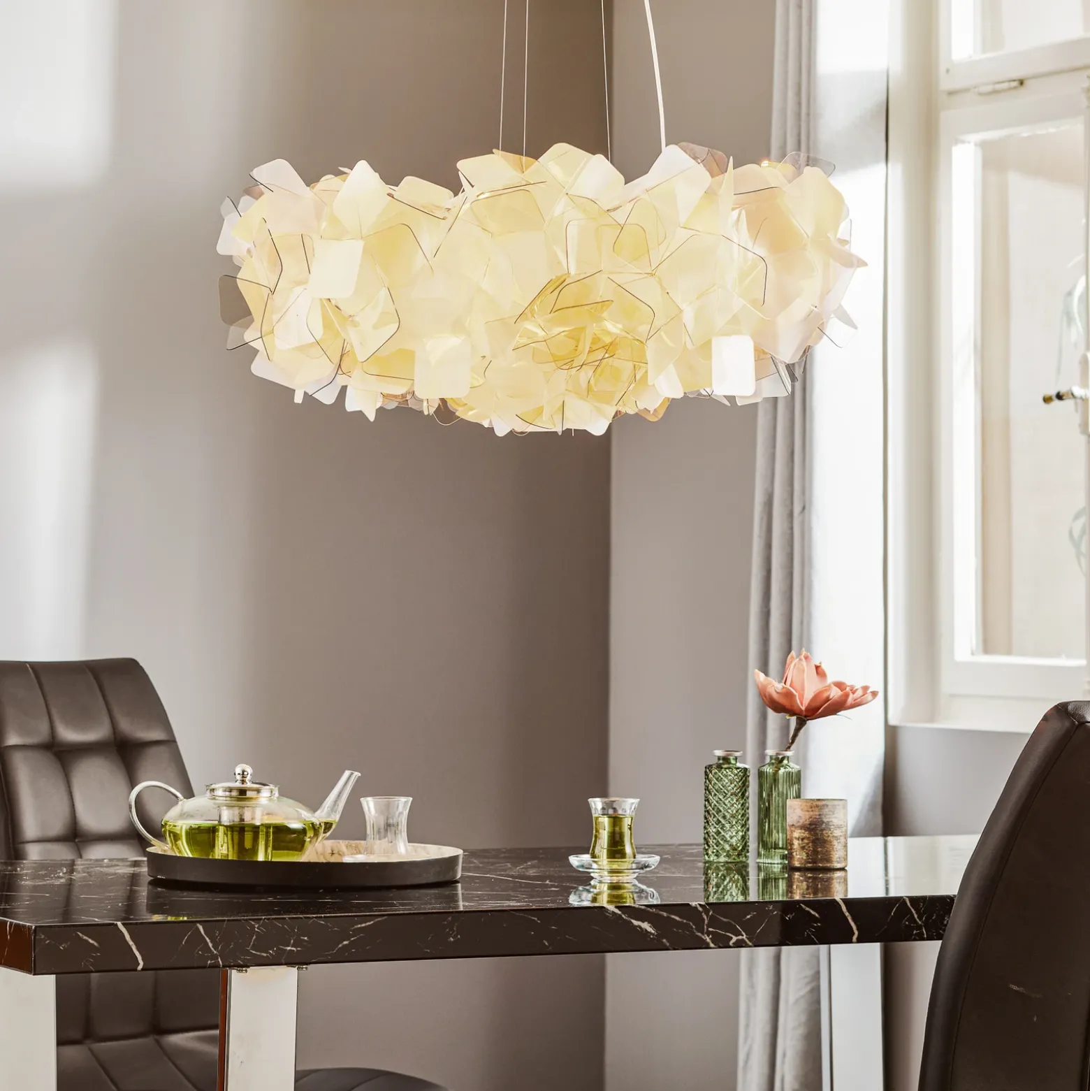 Slamp Clizia lámpara colgante, Ø 78 cm, fumé