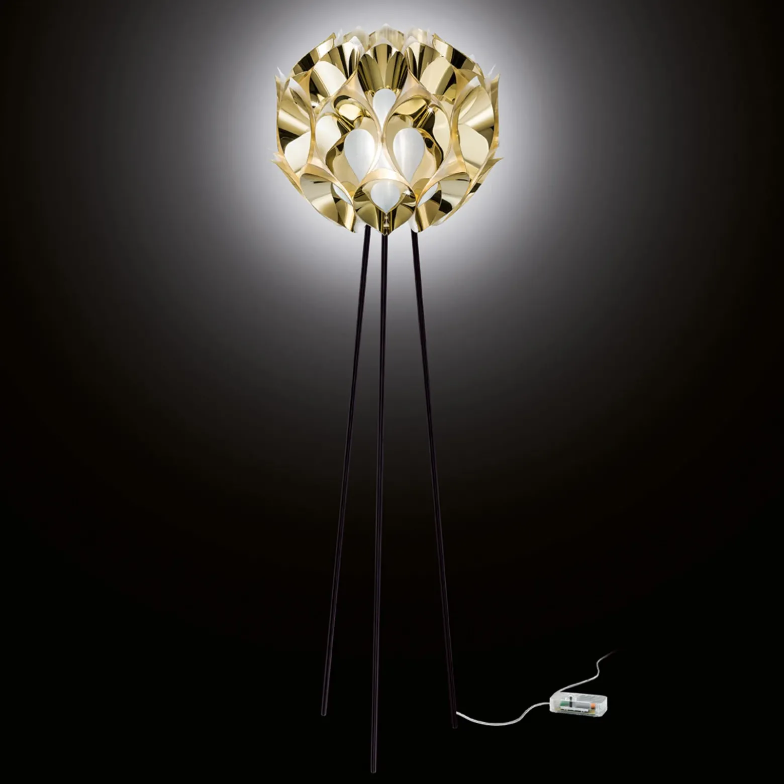 Slamp Flora - lámpara de pie de diseño, oro