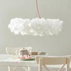 Slamp lámpara colgante Clizia Mama Non Mama, Ø78cm, blanco/rojo
