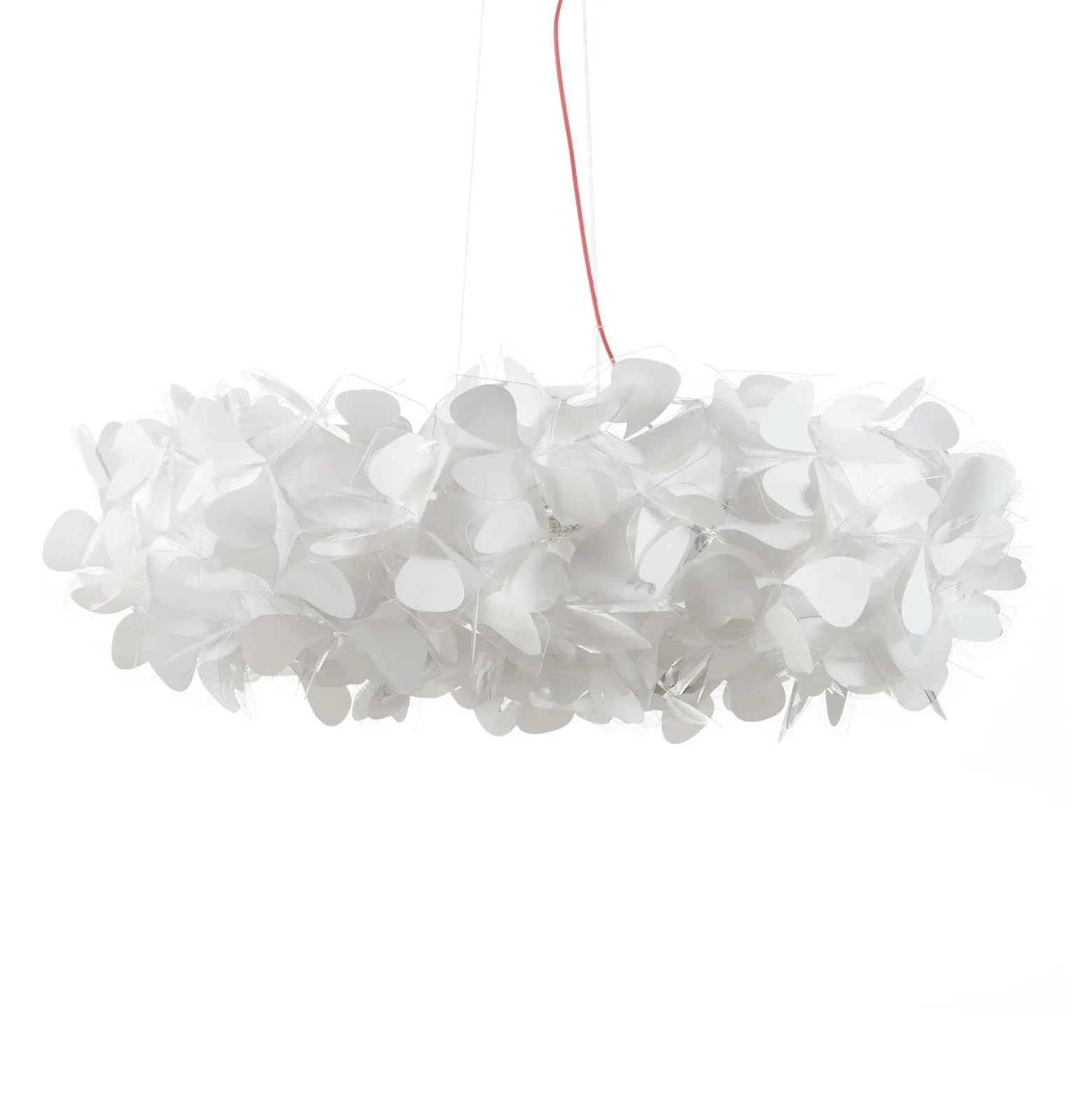 Slamp lámpara colgante Clizia Mama Non Mama, Ø78cm, blanco/rojo