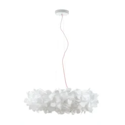 Slamp lámpara colgante Clizia Mama Non Mama, Ø78cm, blanco/rojo
