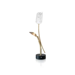 Slamp Lámpara de mesa LED recargable Tulip, base negra