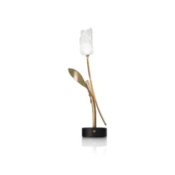 Slamp Lámpara de mesa LED recargable Tulip, base negra