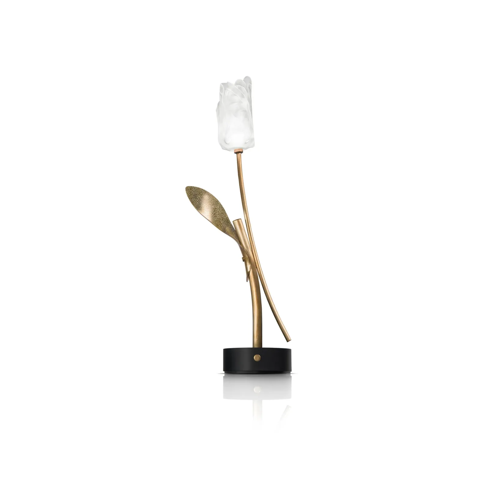 Slamp Lámpara de mesa LED recargable Tulip, base negra