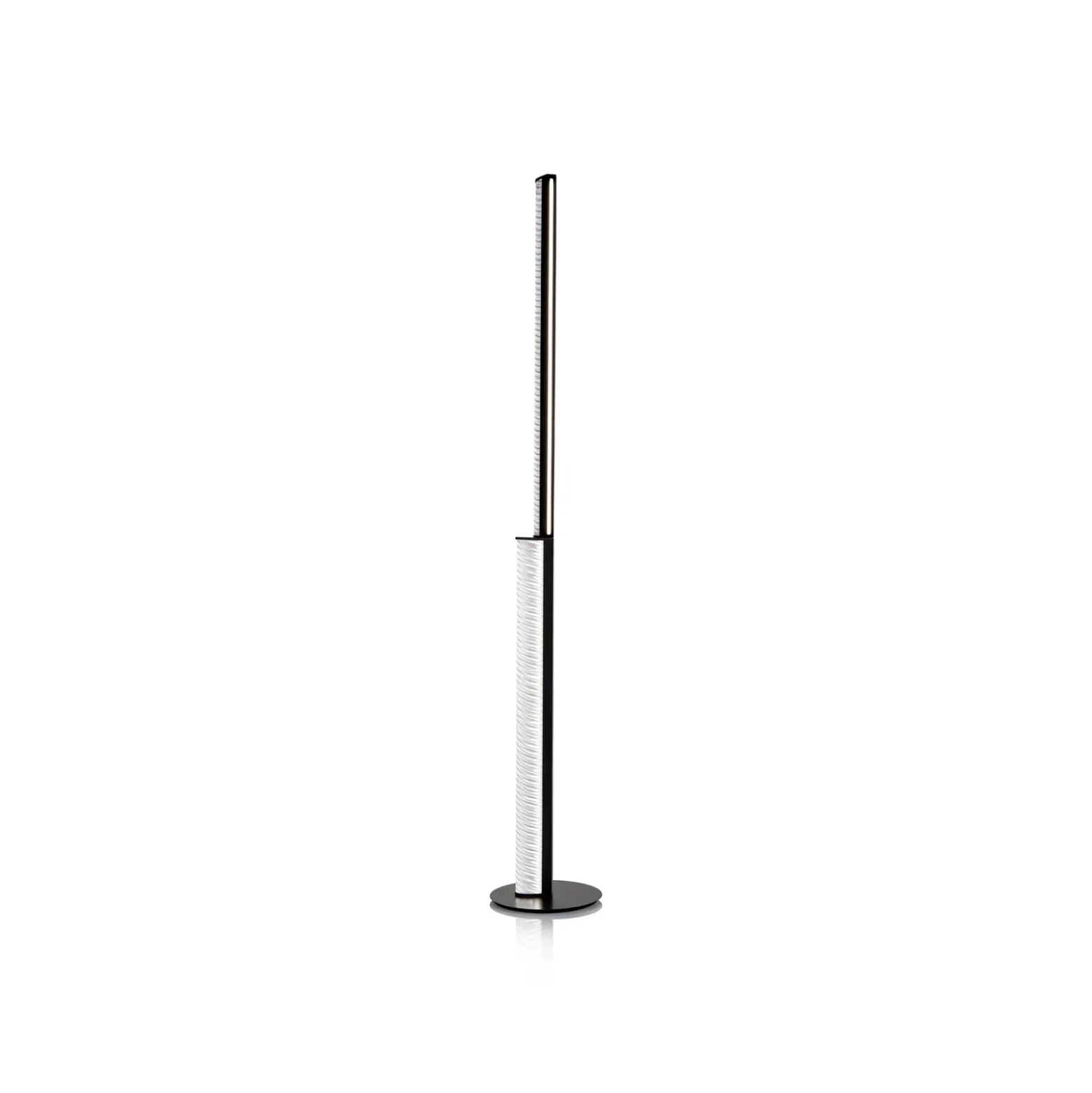 Slamp Lámpara de pie LED Modula twisted, plisada, negra