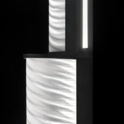Slamp Lámpara de pie LED Modula twisted, plisada, negra