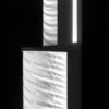 Slamp Lámpara de pie LED Modula twisted, plisada, negra