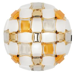 Slamp Mida aplique, 32x32 cm, ámbar/blanco