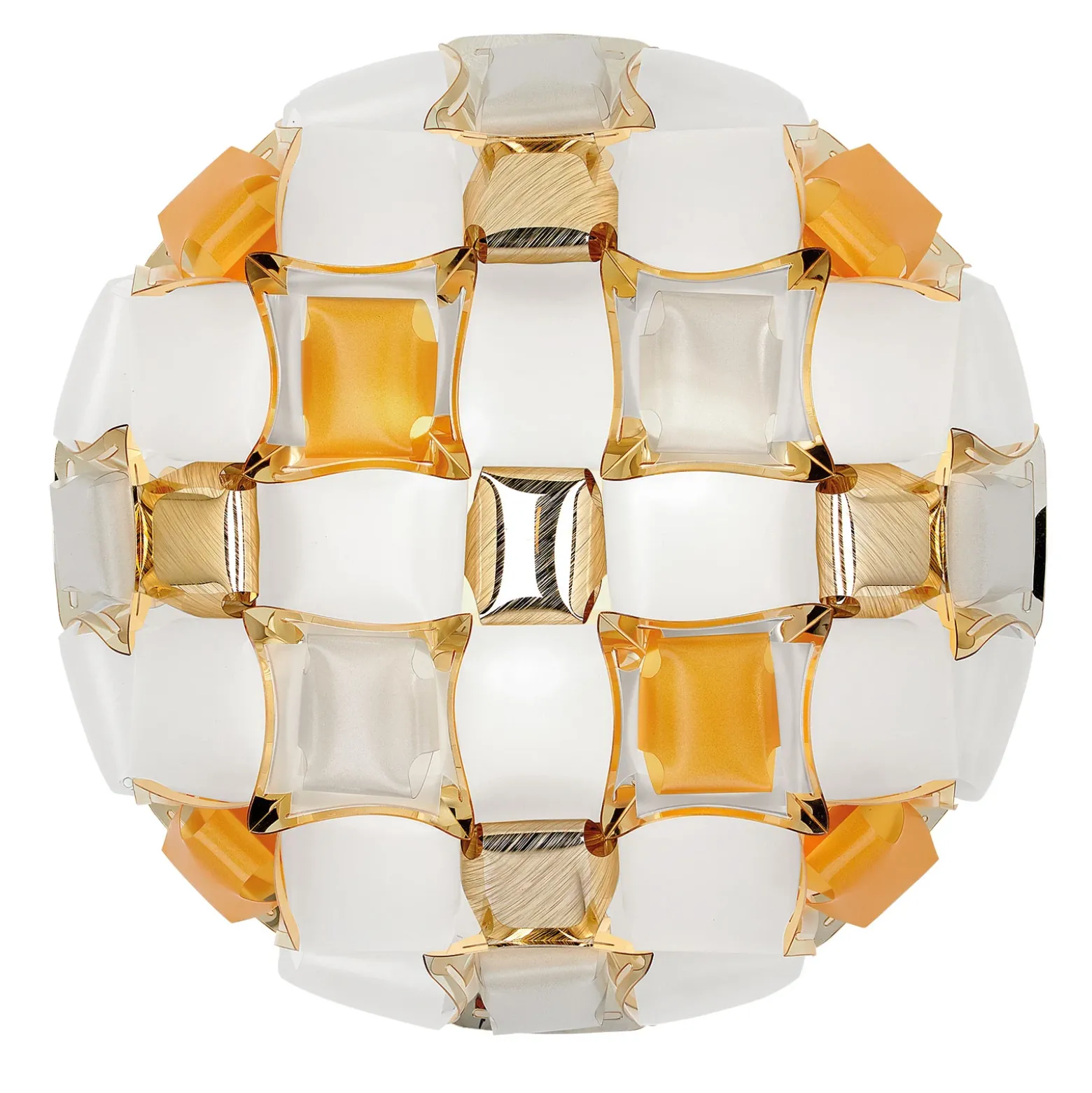 Slamp Mida aplique, 32x32 cm, ámbar/blanco