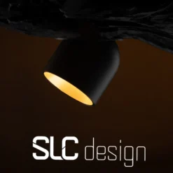 SLC Cup downlight empotrada LED negro/oro 3.000K