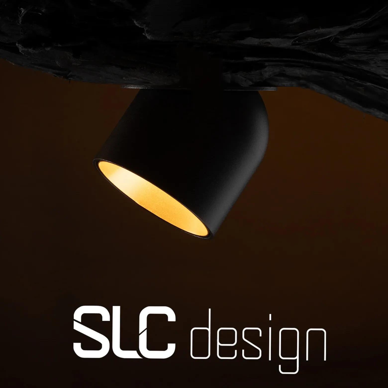 SLC Cup downlight empotrada LED negro/oro 3.000K