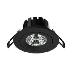 SLC DL04 Lámpara empotrable LED negra 3.000 K