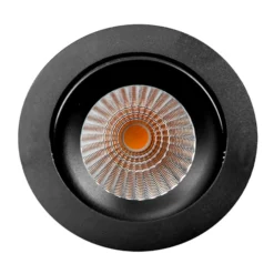 SLC DL04 Lámpara empotrable LED negra 2.700 K