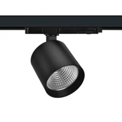 SLC foco de riel LED Fox, negro, 3.000 K, riel trifásico