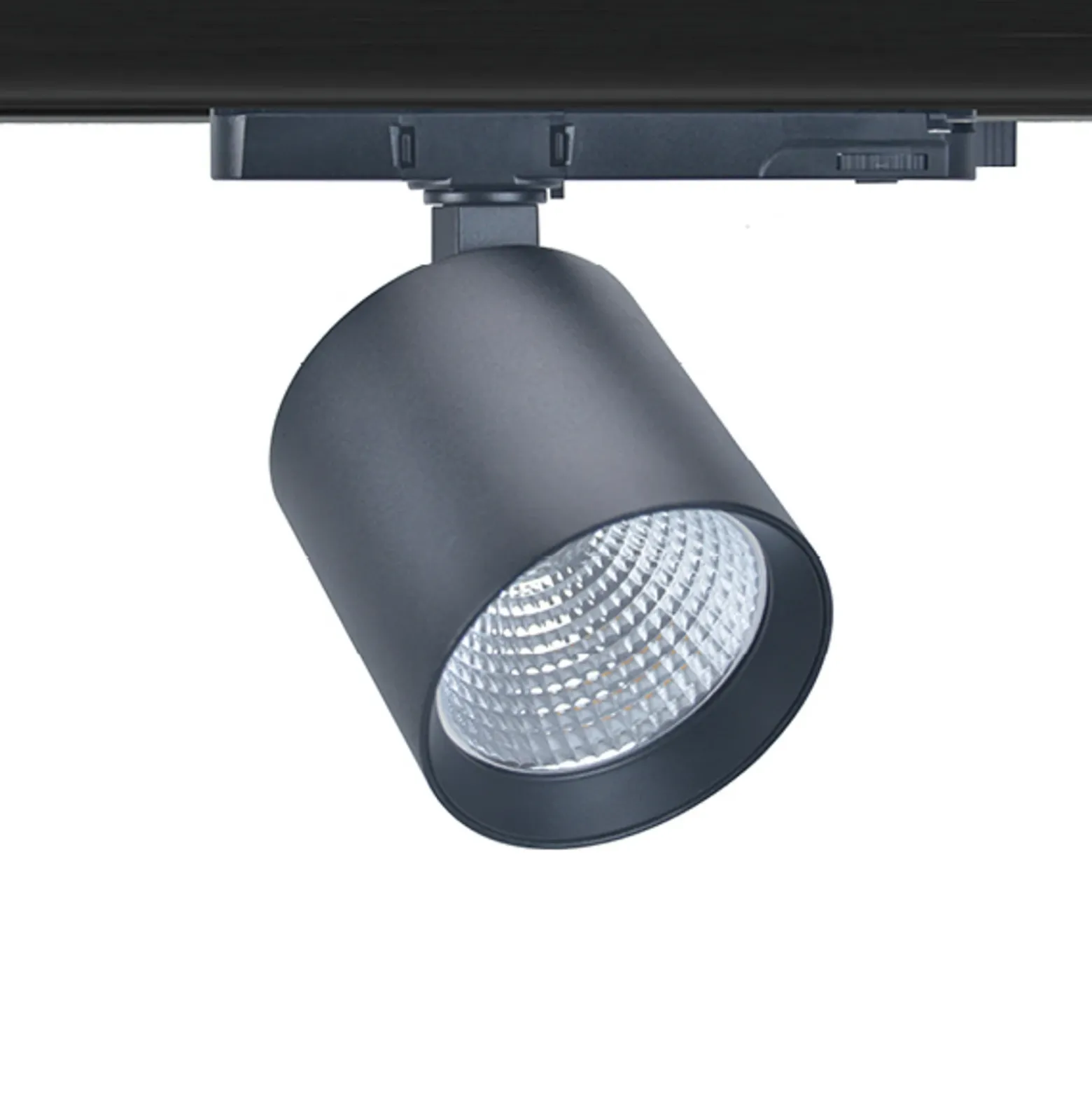 SLC foco de riel LED Fox, negro, 3.000 K, riel trifásico
