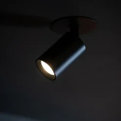 SLC Foco empotrable LED ART, 1 luz, negro, 2.700 K, aluminio