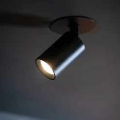 SLC foco empotrable LED ART, 1 luz, negro, 3.000 K, aluminio