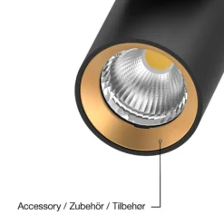 SLC foco empotrable LED ART, 2 luces, negro, 3.000 K, aluminio