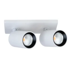SLC Foco empotrable LED ART, 2 luces, blanco, 3.000 K, aluminio