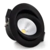 SLC One 360° Lámpara empotrable LED negra 3.000K