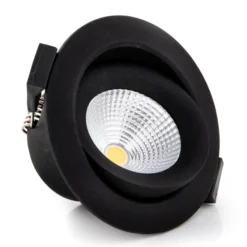 SLC One 360° Lámpara empotrable LED negra 2.700K