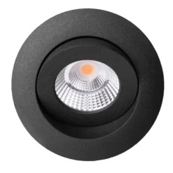 SLC One 360° Lámpara LED empotrable Dime LED negra