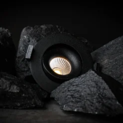 SLC OnePro LED downlight empotrable negro 3.000 K