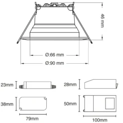 SLC One 360° SunLike empotrada LED blanco 927