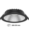 SLC Shift foco empotrado LED Ø 22,8cm CCT, negro