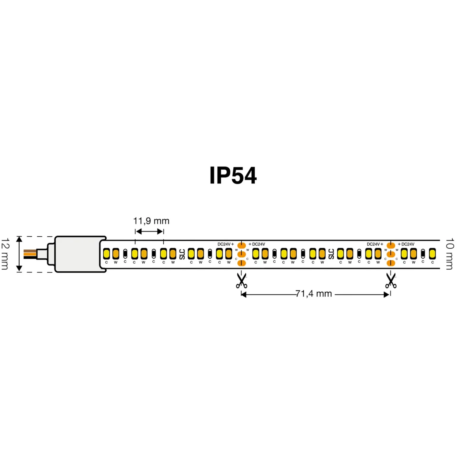 SLC Tira LED Tunable White 827-865 10m 125W IP54