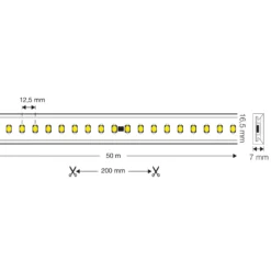 SLC tira LED 230V set completo IP65 5m, 3.000K