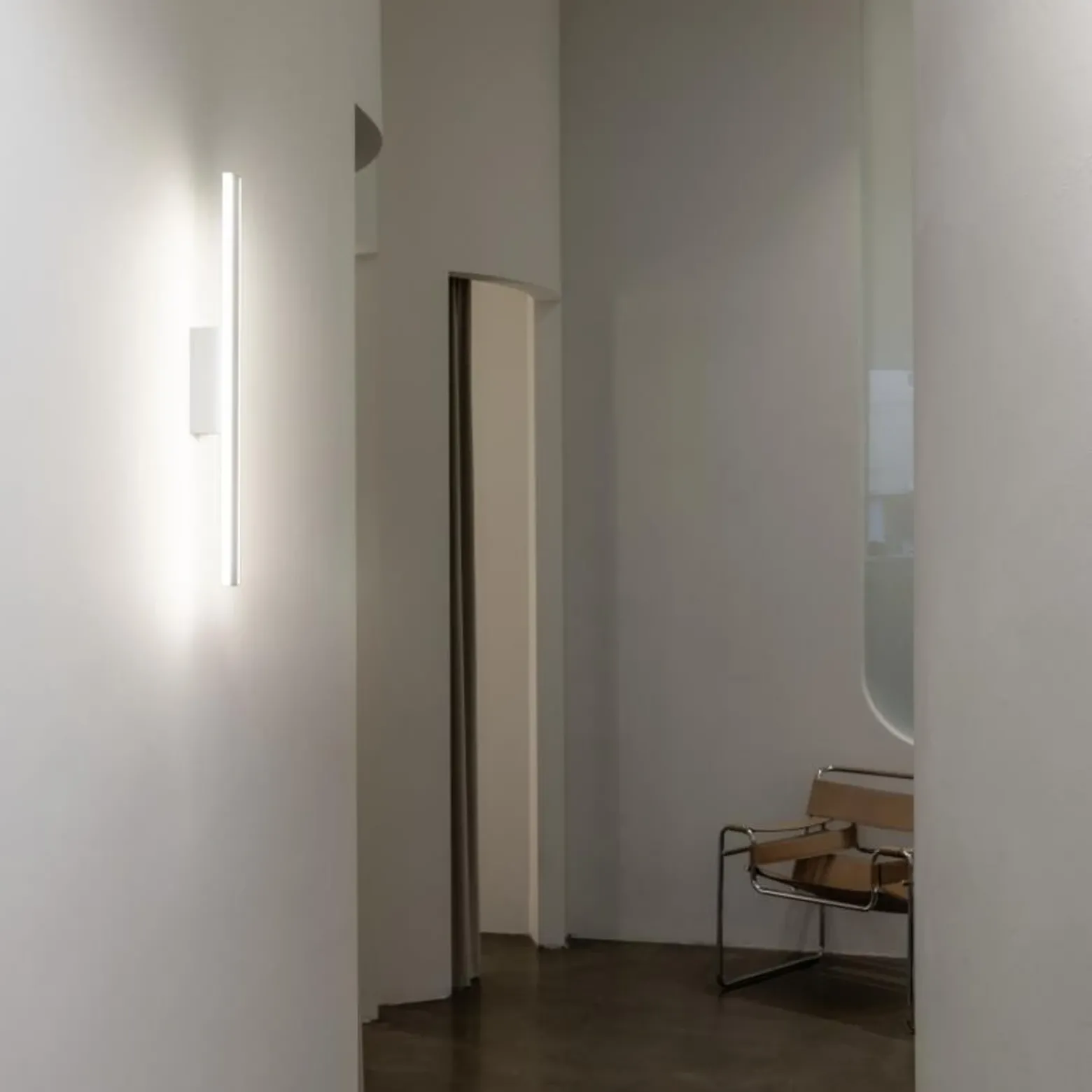 SLV Aplique LED para baño One Linear, 52 cm, blanco, metal, CCT