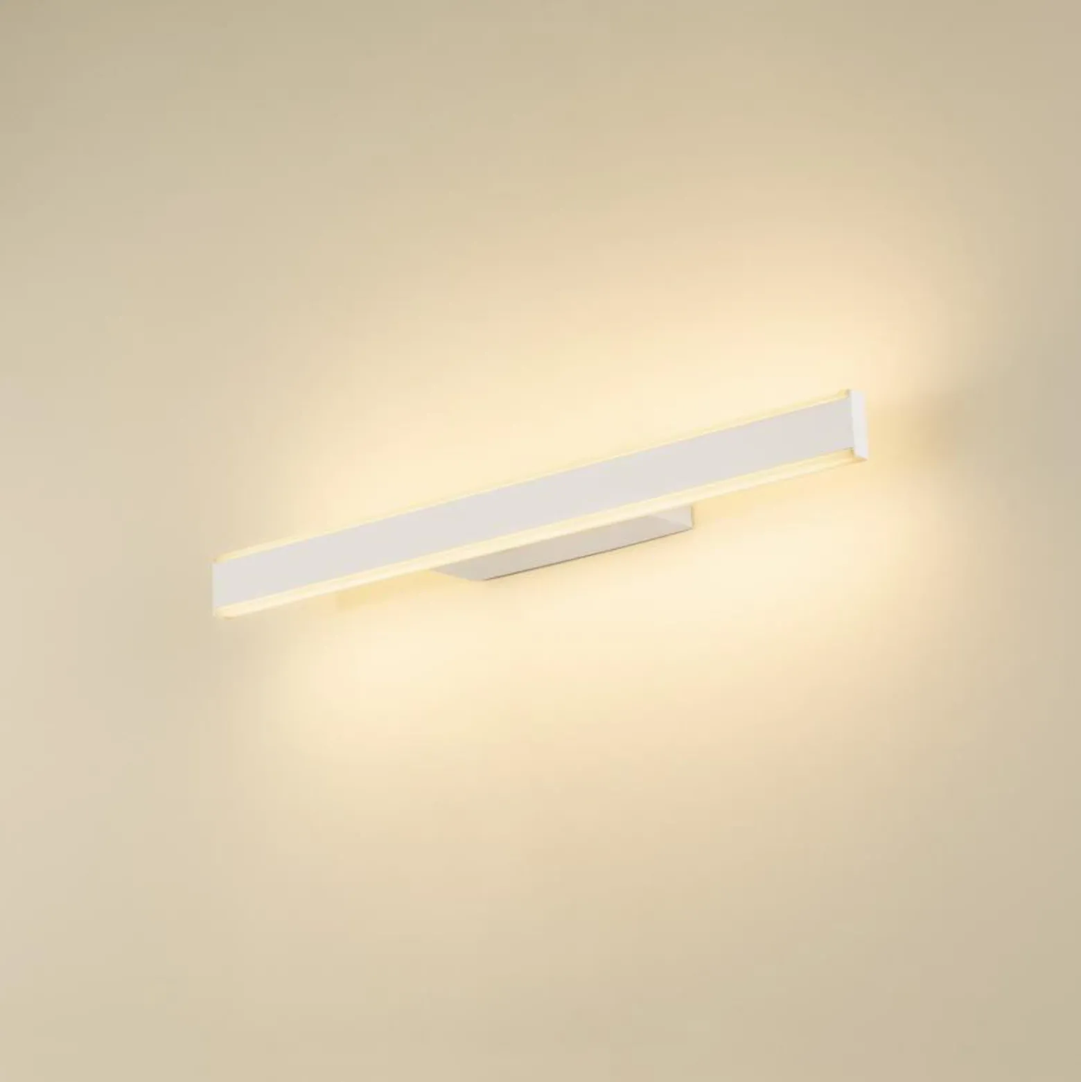 SLV Aplique LED para baño One Linear, 52 cm, blanco, metal, CCT