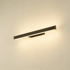 SLV aplique LED para baño One Linear, 52 cm, negro, CCT