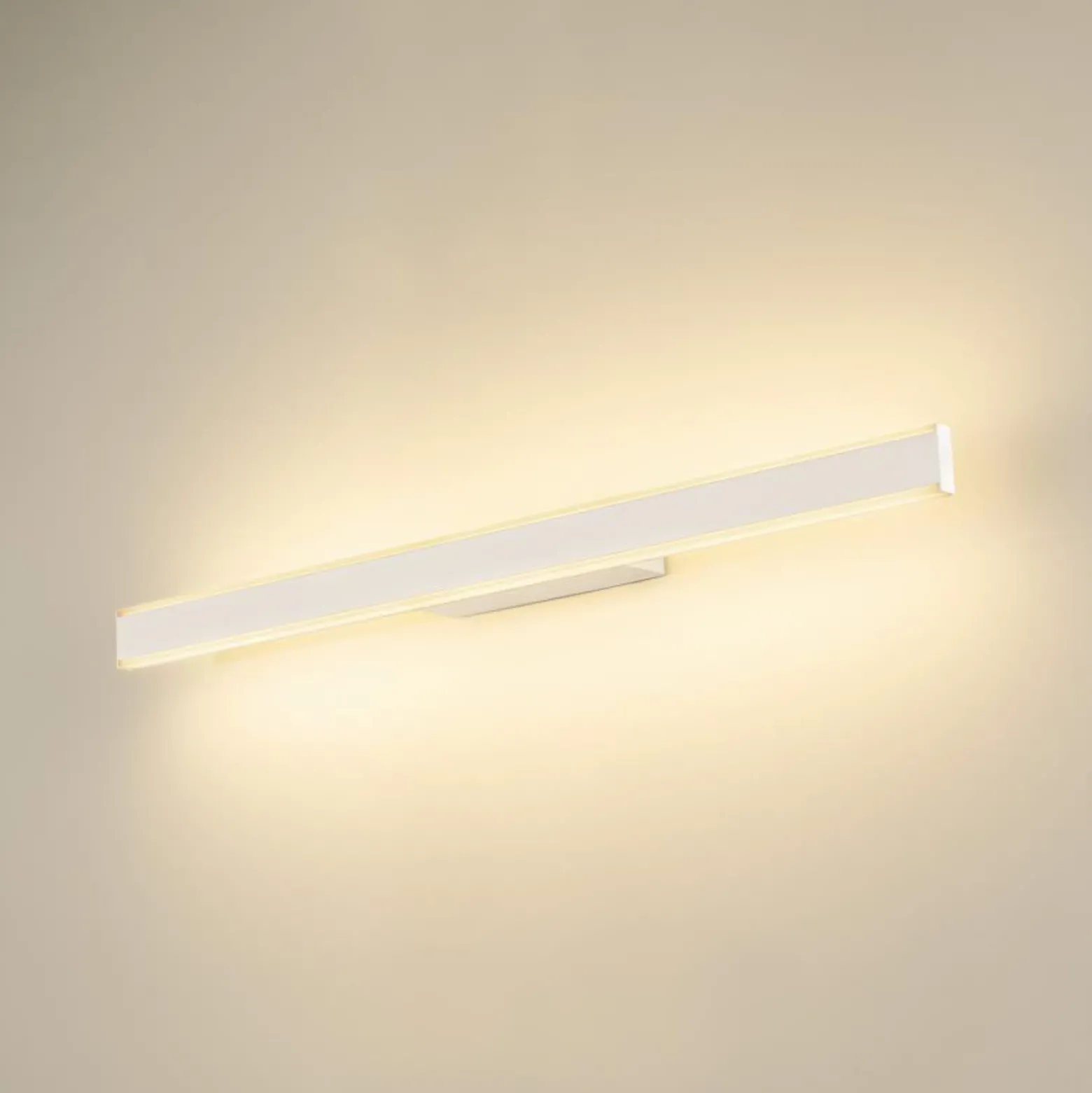 SLV Aplique LED para baño One Linear, 70 cm, blanco, metal, CCT