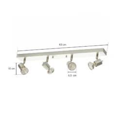 SLV Asto 4 luces downlight de techo con Ring decorativo