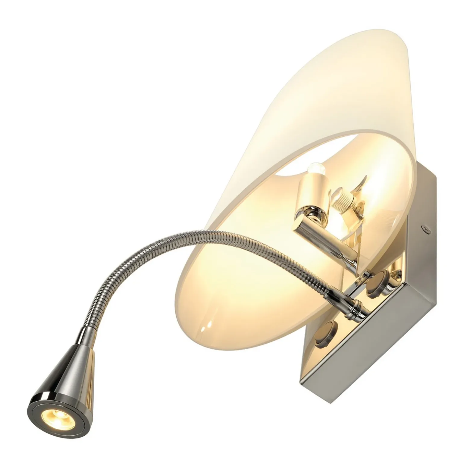 SLV Coupa aplique de pared con brazo de lectura LED