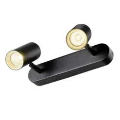SLV Downlight LED Noblo, negro, 2.700 K, longitud 24 cm