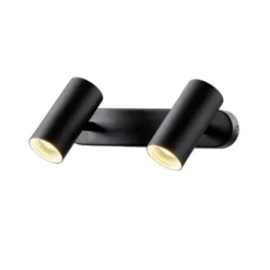 SLV Downlight Noblo, negro, atenuable a cálido, longitud 24 cm