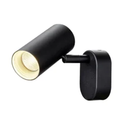 SLV Foco de pared LED Noblo, atenuable a cálido, negro, 13cm