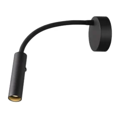 SLV Karpo Goose aplique de pared LED, atenuable, negro