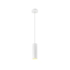 SLV Lámpara colgante Enola, blanco mate, Ø 10 cm, metal