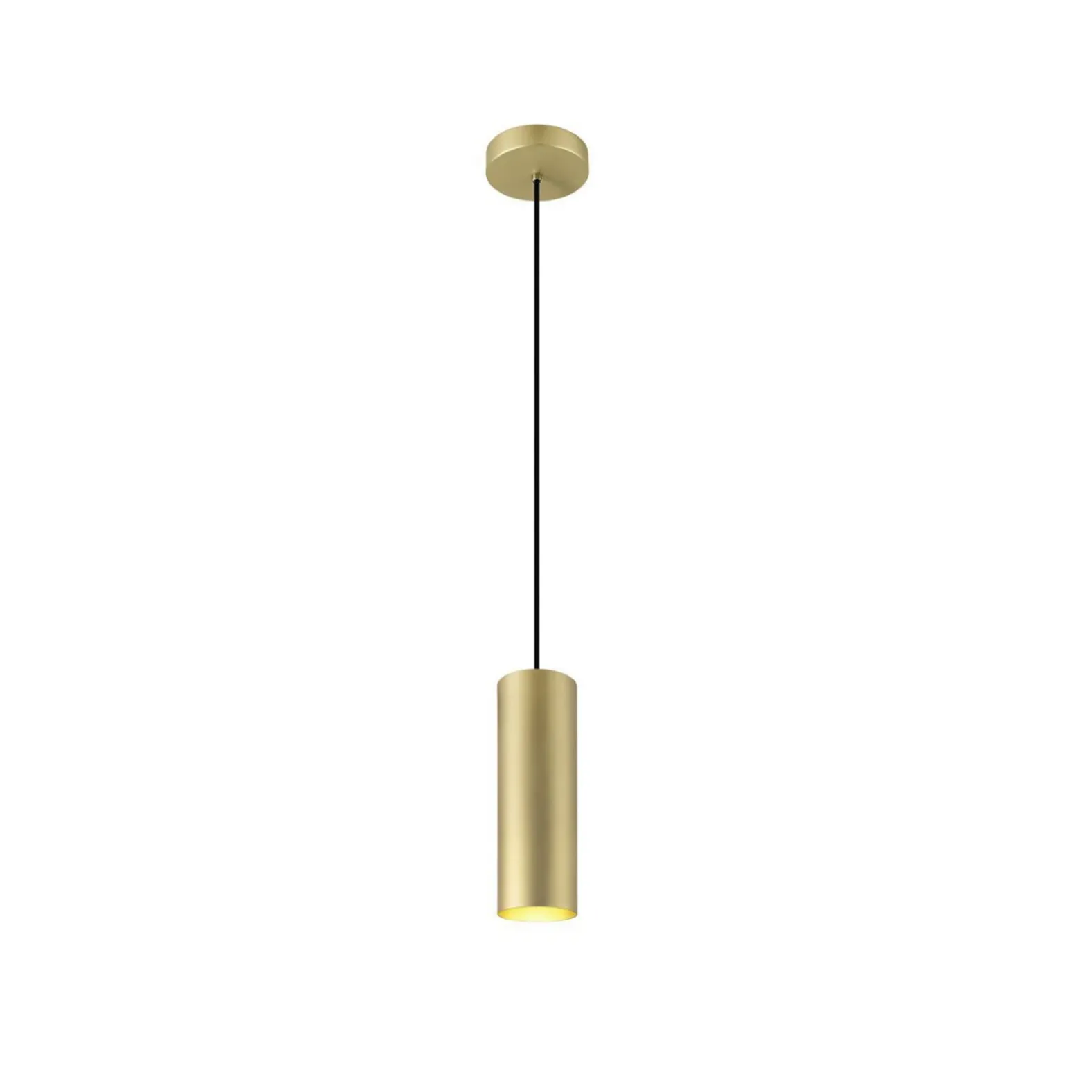 SLV Lámpara colgante Enola, dorado mate, Ø 10 cm, metal
