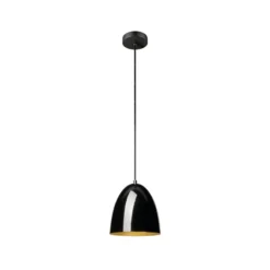 SLV Lámpara colgante Para Cone, Ø 20 cm, negro/dorado