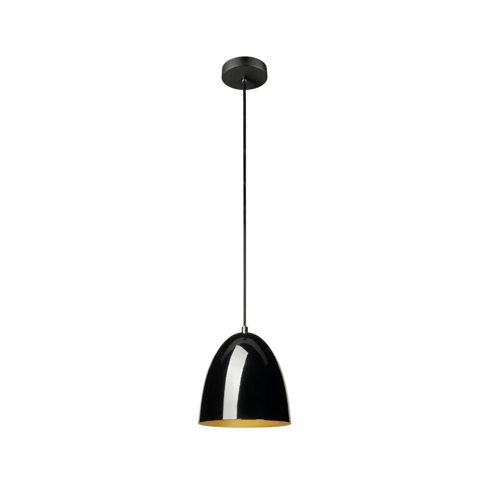 SLV Lámpara colgante Para Cone, Ø 20 cm, negro/dorado