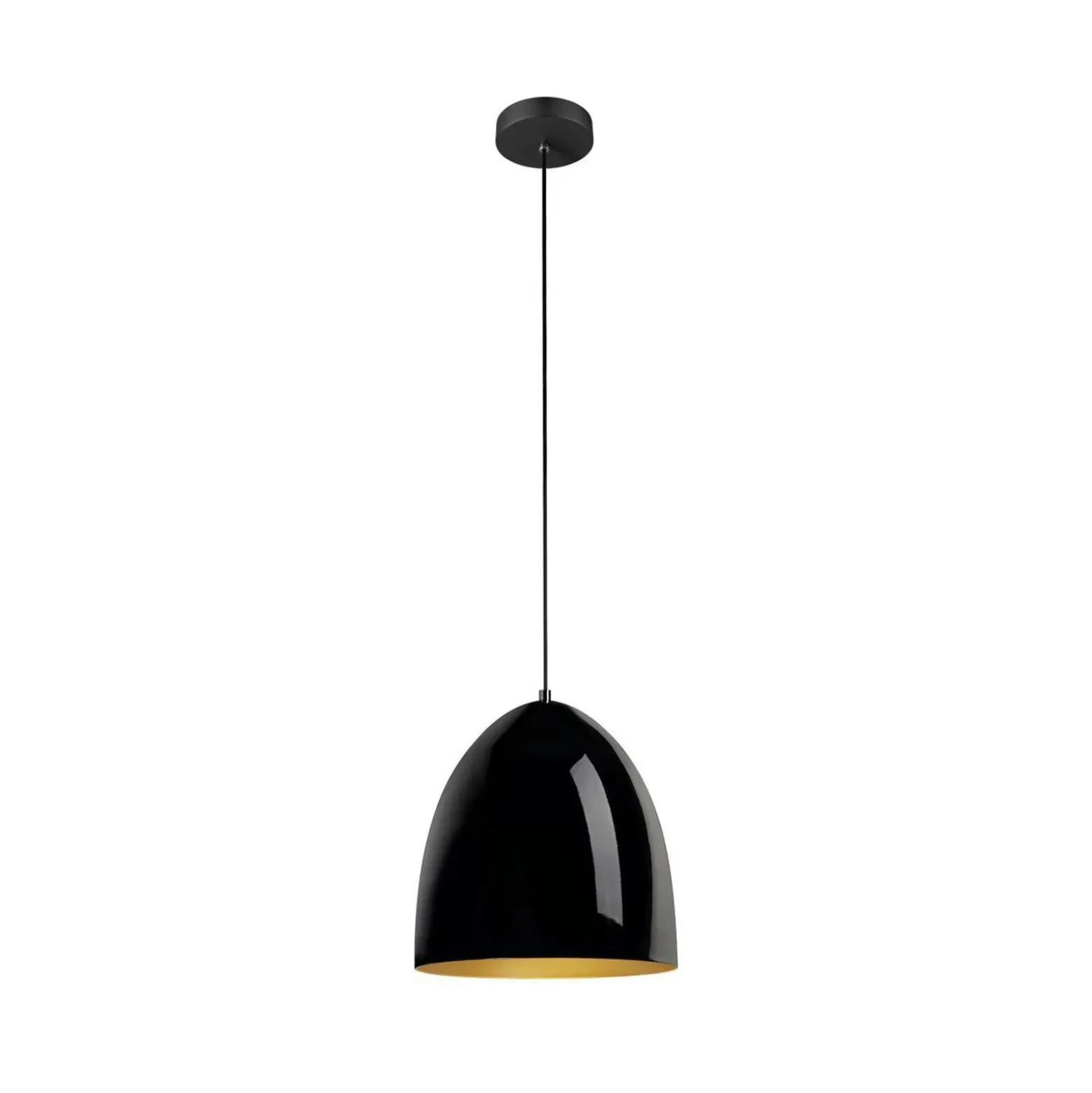 SLV Lámpara colgante Para Cone, Ø 30 cm, negro/dorado