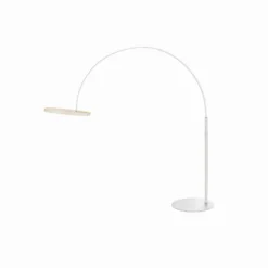 SLV Lámpara de pie LED One Bow FL, blanca, acero, altura 232 cm, CCT