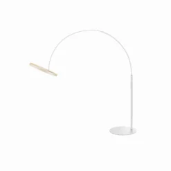 SLV Lámpara de pie LED One Bow FL, blanca, acero, altura 232 cm, CCT