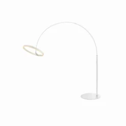 SLV Lámpara de pie LED One Bow FL, blanca, acero, altura 232 cm, CCT