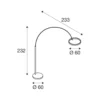 SLV Lámpara de pie LED One Bow FL, negro/latón, acero